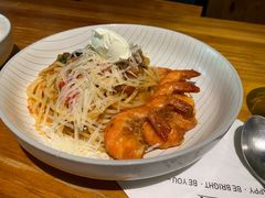 鲜茄茸大虾配马斯卡朋意大利面-BE BRIGHT KITCHEN(正佳广场店)