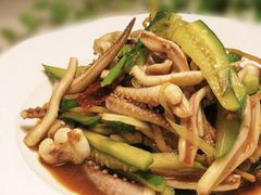 仔油姜炒鲜鱿-唐伯虎新派湘菜馆(石夏时代广场店)