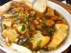 拌开后的油条豆腐脑-小豆海棠(人民南路店)