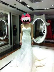 第三套出门纱&nbsp;简洁鱼尾-韩国天使嫁衣婚纱礼服馆(上海旗舰店)