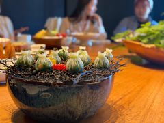 翡翠虾仁石榴包-木守西溪溪隐餐厅