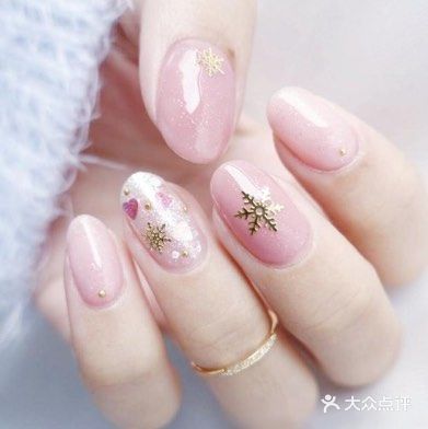 圣诞美甲系列：冬日雪花❄️，我🉑️
