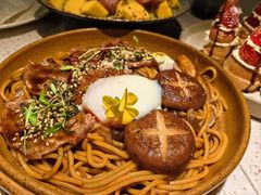 寿喜烧牛肩肉烩意面配温泉蛋-BE BRIGHT KITCHEN(正佳广场店)