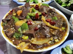 熘羊血-高家大院烤全羊