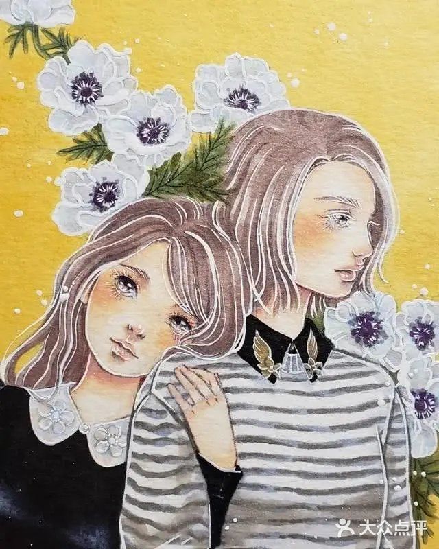 美不胜收，花瓣萦绕的小姐姐