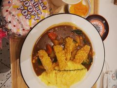 炸虾排咖喱蛋包饭套餐-池奈·咖喱蛋包饭(熙地港店)