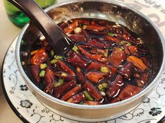 现炸辣椒油-京门老爆三·铜锅涮肉 爆肚(望京店)