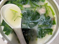 菠菜粉丝丸子汤-聚味坊烤鸭店(草桥店)
