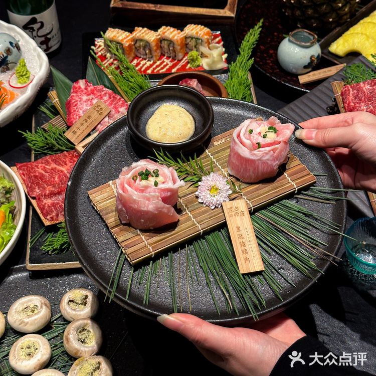 长沙高级感黑金庭院风日式烤肉💯黑毛和牛口感绝了