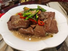 韭菜扒猪红-敦煌喜宴(万达广场店)