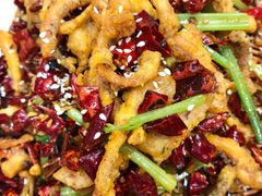 干煸鱿鱼须-大眼锅贴水饺(河东店)
