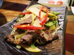 酸木瓜炒牛肉-紫滇源云南生态菜(丹凤街店)