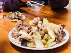 辣爆八爪鱼-桔子海鲜烧烤大排档(台东店)