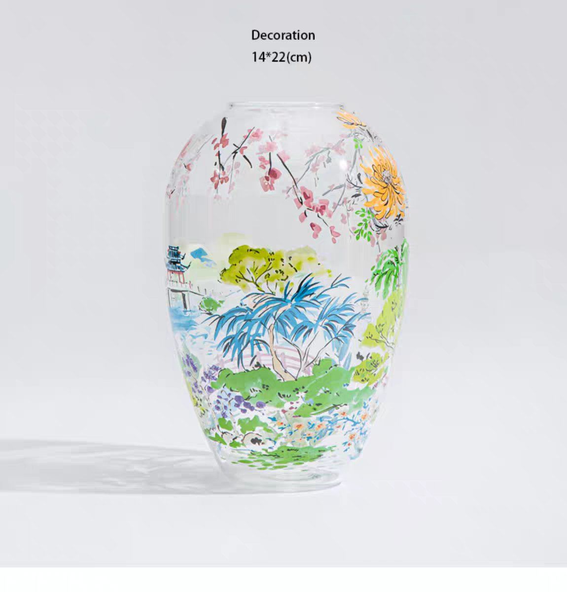 0元玩转这座城好漂亮的琉璃花瓶,手绘的