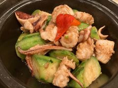 虾酱胜瓜啫鲜鱿-博多新记·粤菜(复兴店)