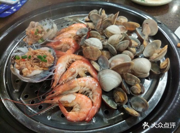 虾潮蟹海蒸海鲜鲜活贝类拼盘图片 - 第1张