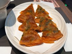 招牌韭菜鲜虾薄饼-桂满陇·杭州饭店(清河万象店)