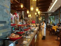 自助取餐区-神州半岛喜来登度假酒店·盛宴汉堡·战斧牛排·后安粉