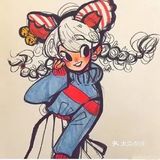 海藻般浓密的长发微微卷起🌈