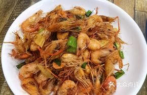 Scallion Stir-fried River Shrimp