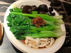 白灼菌菇菜心-新白鹿餐厅(虹桥南丰城店)