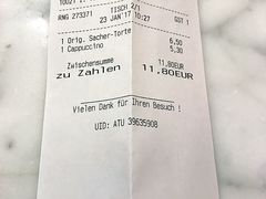 账单-Cafe Sacher(WIEN)