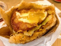 -小红车炸蛋葱油饼