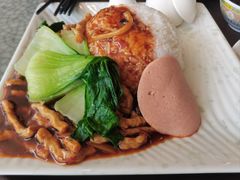 套餐里的鱼香肉丝盖饭-南山素面馆(三亚南山文化旅游区店)