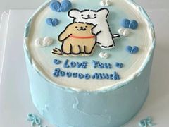 -咖咖熊蛋糕定制·英国蓝风车动物性淡奶油