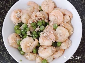 「豌豆虾仁」 用料 豌豆        适量 虾仁