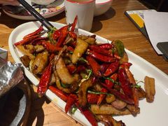 青柠麻香炒松板肉-新白鹿餐厅(银泰西湖文化广场店)