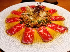 雪花生牛肉佐辣酱-贰捌零叁精致料理(钱湖店)