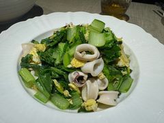 小白菜鸡蛋炒鱿鱼-有喜胶东小馆(太申祥和店)