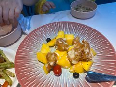 芒果芥末虾丸子-园里前·10年私厨·福建菜(台江万达鳌峰洲店)