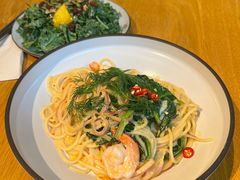 虾仁菠菜巴马臣芝士意面-Wagas沃歌斯(环贸店)