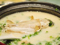 豆汁春笋煨河鱼-狮王府淮扬菜(新街口友谊店)