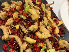 干煸鱿鱼须-大眼锅贴水饺(河东店)