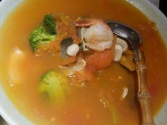 番茄海鲜煮西兰花-绿茶餐厅(乐峰广场店)