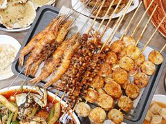 烤鲜虾-宝记烧烤·碳锅羊肉·羊蝎子火锅·夜食社(文体路创始店)