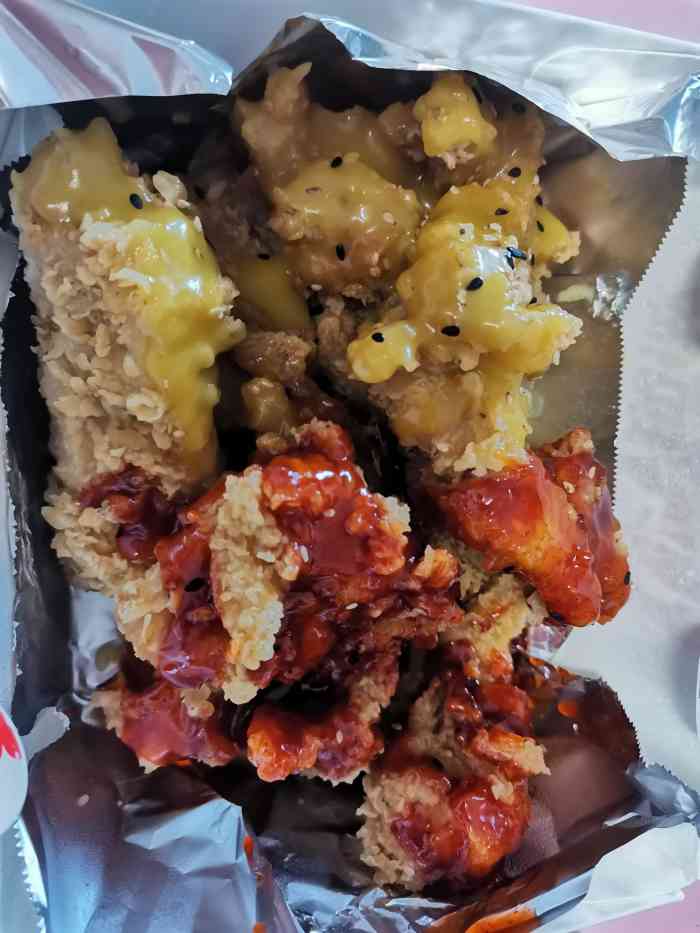 喔喔村韩式炸鸡(单多多美食城店)-"周末晚上,准备好了综艺,叫了评分挺