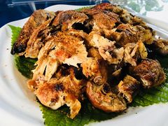 坑烤本地鸡-湿地人家坑烤
