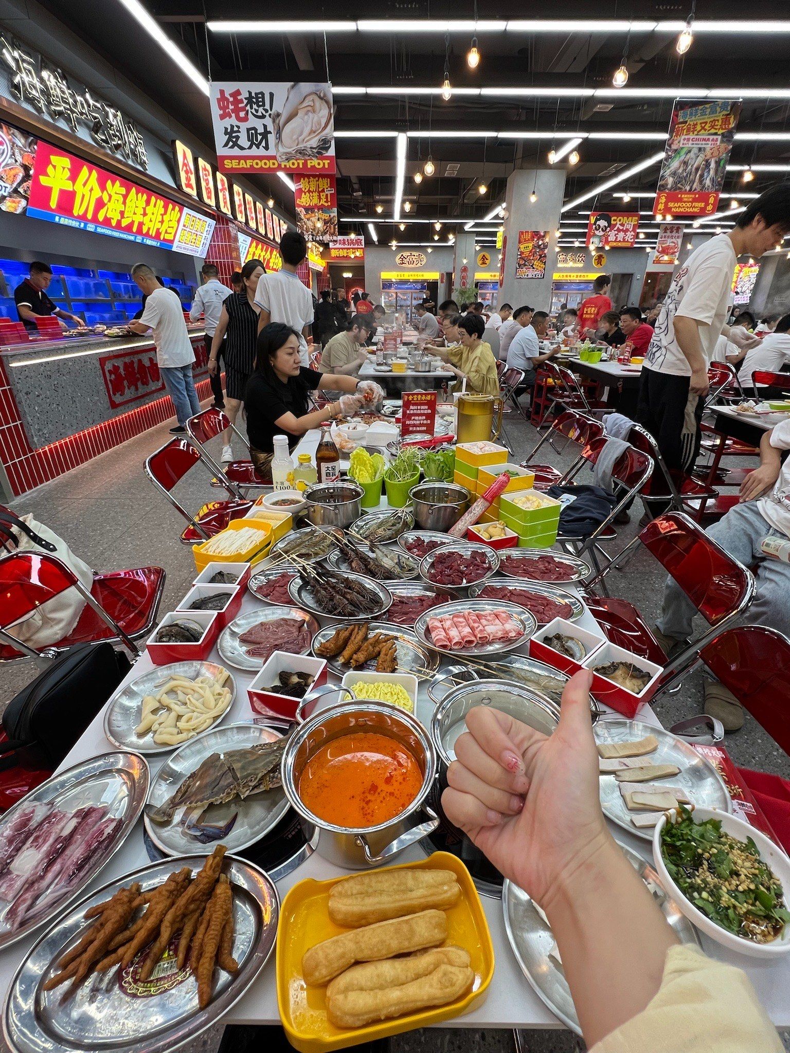 南昌新开的!平价海鲜火锅大排档!