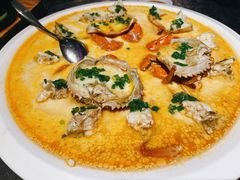 虾汤蛋羹葱油蒸三门青蟹-蟹榭·本帮江浙菜·蟹宴(五角场合生汇商场店)