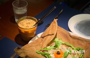 Black Truffle Chicken Mushroom Buckwheat Crepe