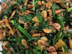 韭菜炒河虾仔-香竹农庄•传统竹筒饭(十年店)
