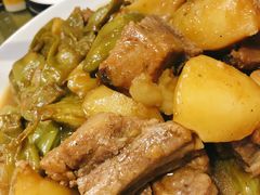 豆角炖排骨-祝家饺子馆