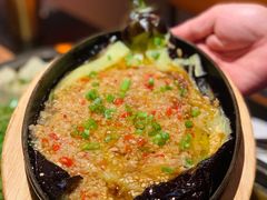烤茄子-探鱼·鲜青椒爽麻烤鱼(银泰城店)