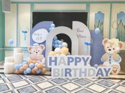 -团子宝宝宴派对百日宴生日布置策划·求婚策划·气球布置别墅民宿