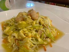 韭黄虾仁炒滑蛋-潮人姐妹轩(海宁路店)