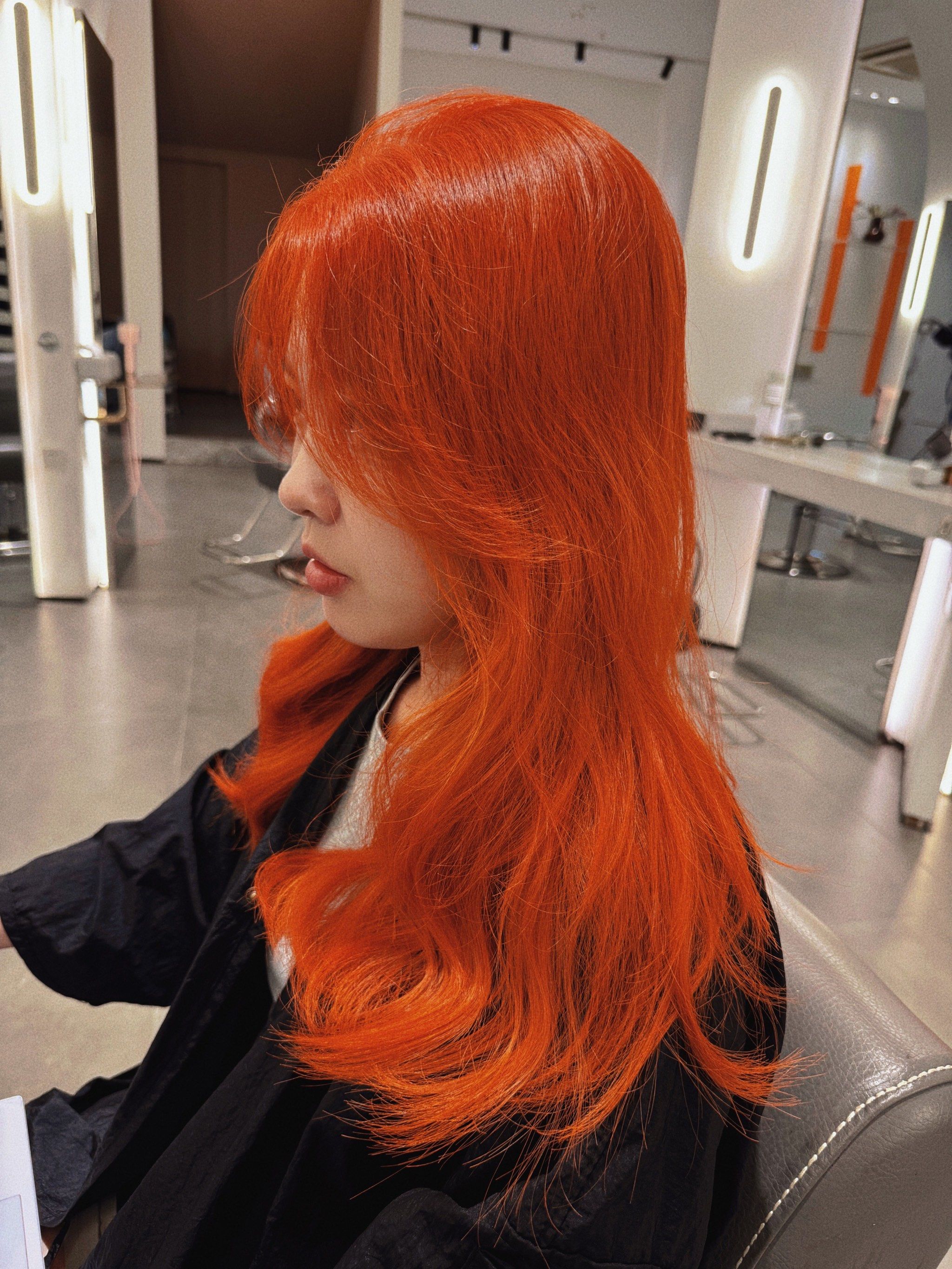 橙色染发超炫酷哦